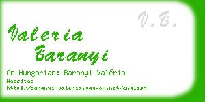 valeria baranyi business card